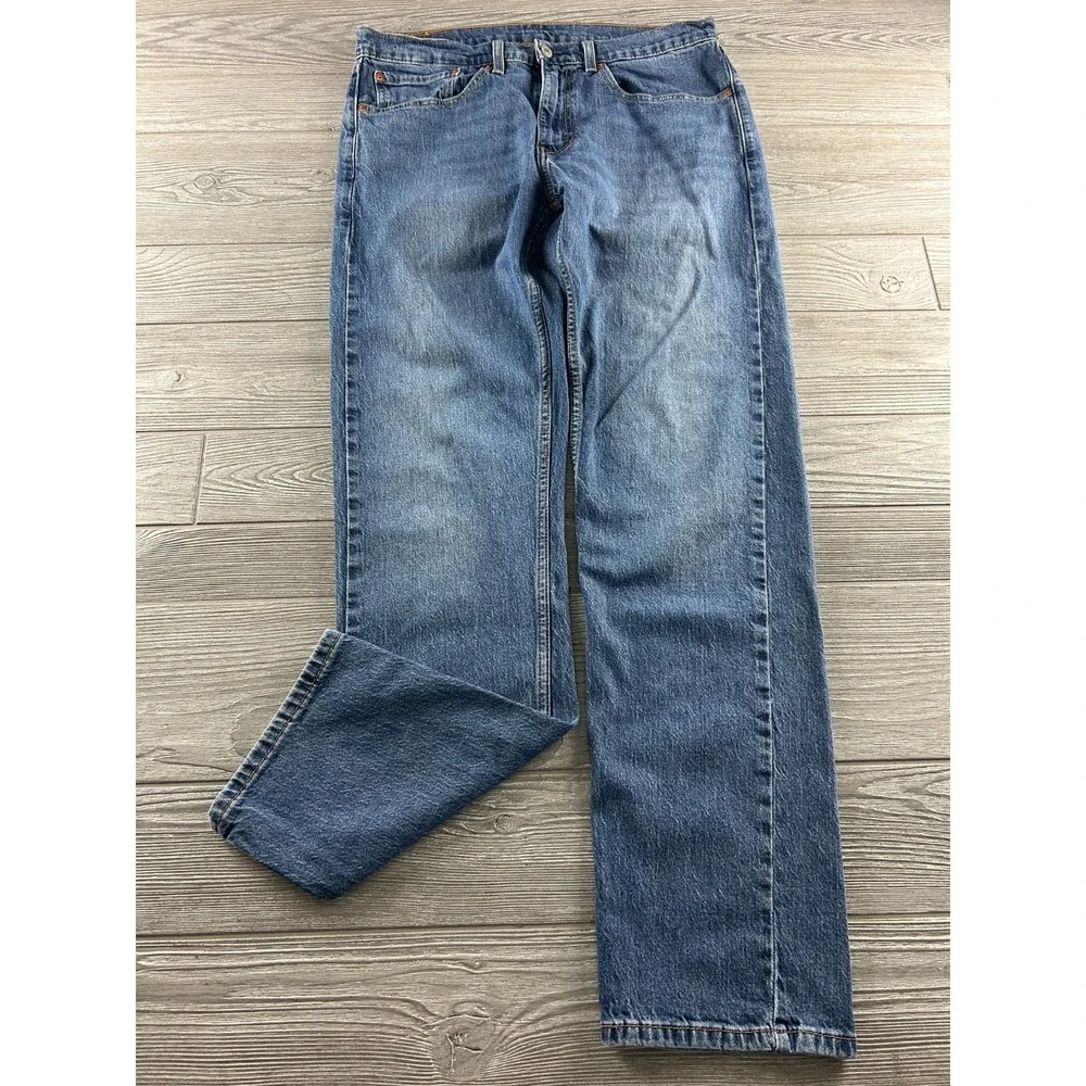 Levi's 505 Jeans Men's 34X34 Regular Straight Vintage Medium Wash Faded
